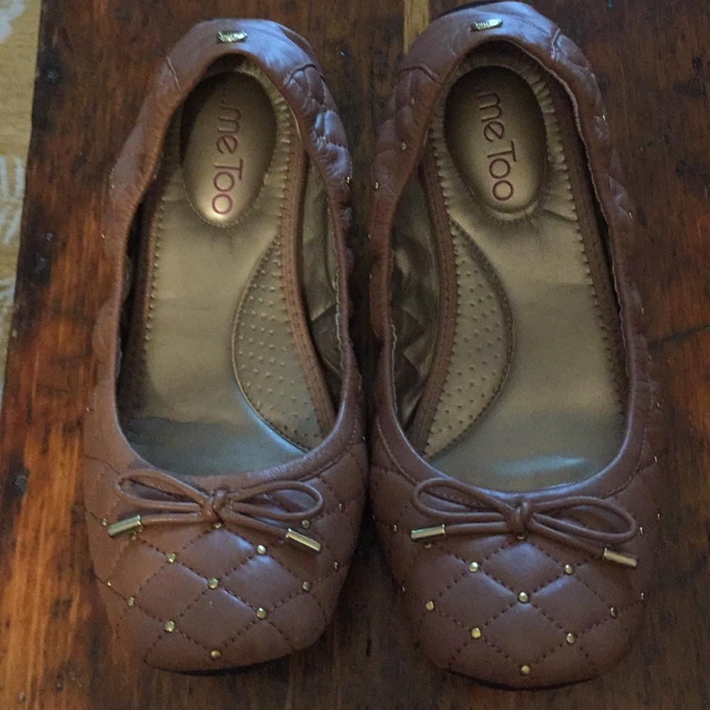 8.5 Me Too Linx quilted ballet flats - worn 1X